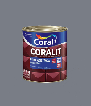 Esmalte Coralit Ultra Resitência Cinza Medio Brilhante 0,9L
