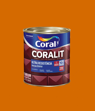 Esmalte Coralit Ultra Resistência Laranja Brilhante 0,9L 