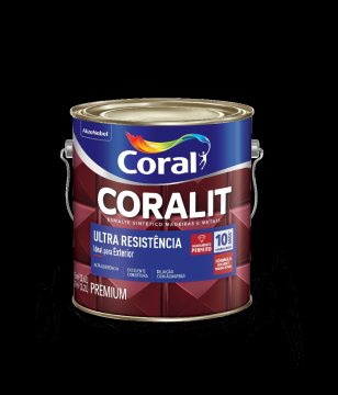 Esmalte Coralit Ultra Resistência Preto Fosco 3,6L