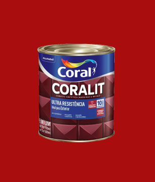 Esmalte Coralit Ultra Resistência Vermelho Brilhante 0,9L